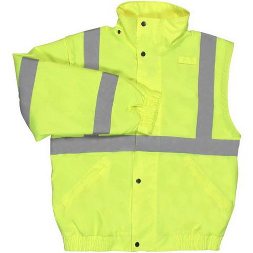 Custom Logo  ERB Sleeve Zip Off Class 2 Safety Jacket - S492 